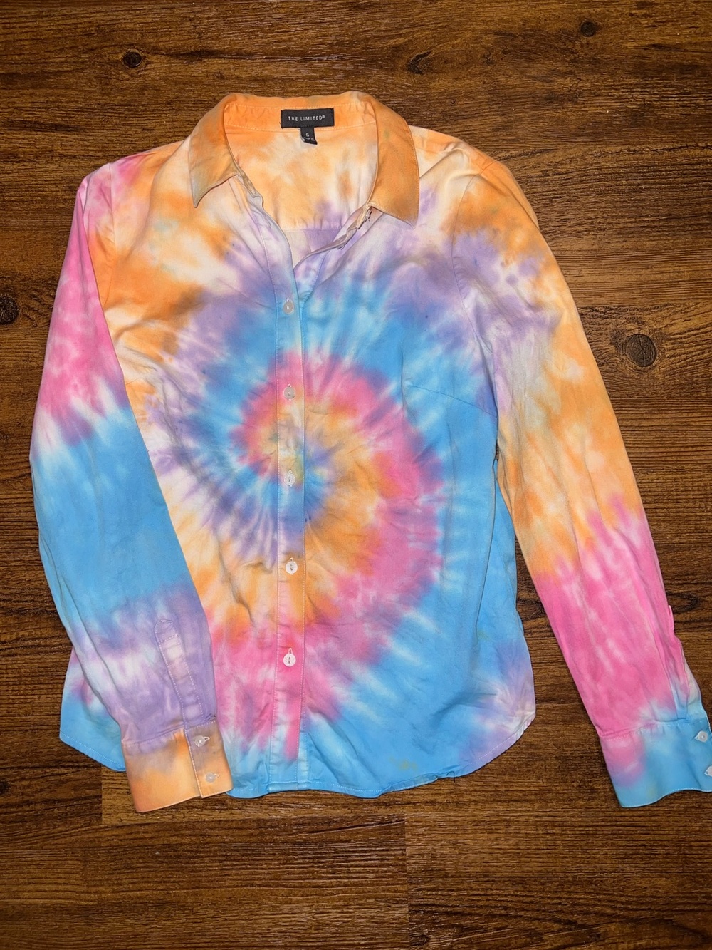 The Limited Tie Dye Reworked Retro Blue Purple Orange Hippie Festival Y2K Size S